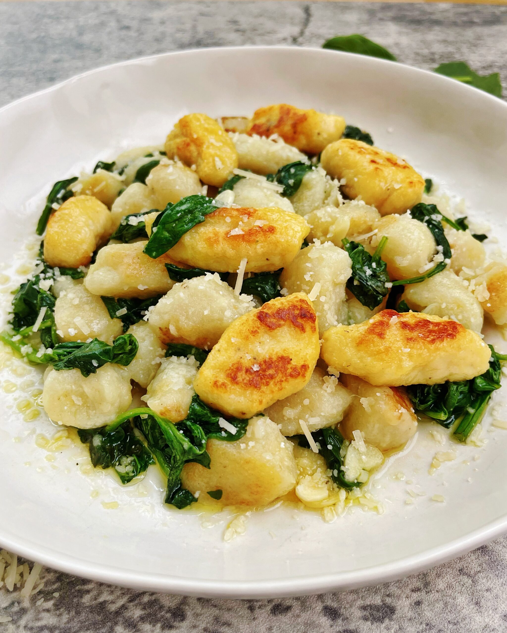 Brown Butter Gnocchi with Spinach and Parmesan - Dinner Reinvented